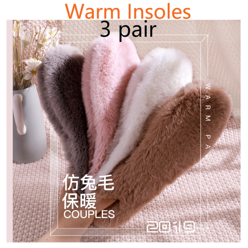 Heated Insoles Big Size Sheepskin Super Thick Premium Shoe Insoles For Feet Extra Fluffy Shoe Pad Sheepskin Warm Heated Insoles