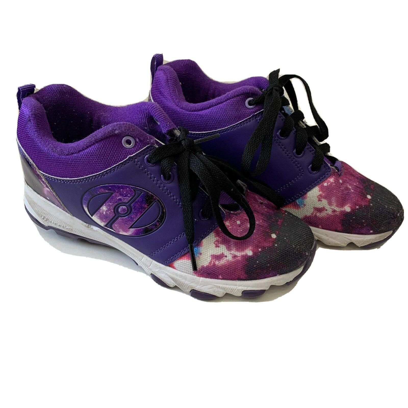 Heelys Purple Cosmic Youth Shoes US Size 4 Space Wheels For Kid Fun Summer Kickd