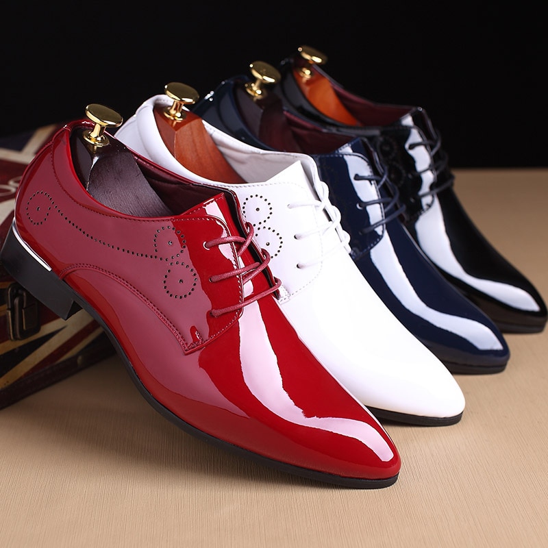 High Quality Brand Men Formal Shoes Men Oxford Leather Dress Shoes Fashion Business Men Shoes Pointed Wedding Shoes