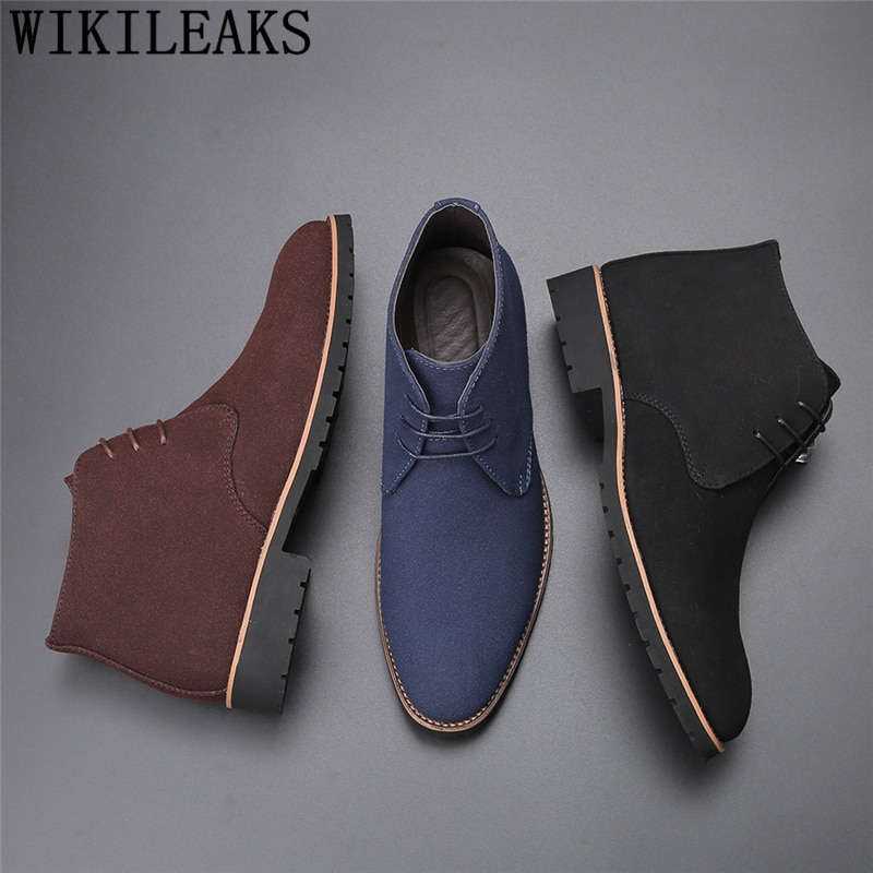 High Top Business Oxfords Formal Wedding Shoes Men Pointed Toe Mens Dress Shoes Suede Leather Oxford Shoes For Men Sapato Social