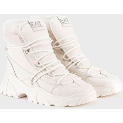 Hiking Boots With A Chunky Sole - White - Emporio Armani Boots