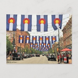 Historic Larimer Square, Colorado Day, Denver, CO Postcard