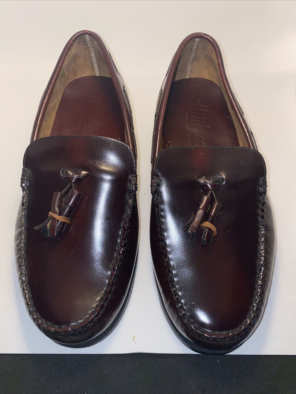 Hitchcock Kiltie Tassel Loafers Dress Shoes size 9 1/2. 6D. Mens red leather NWB