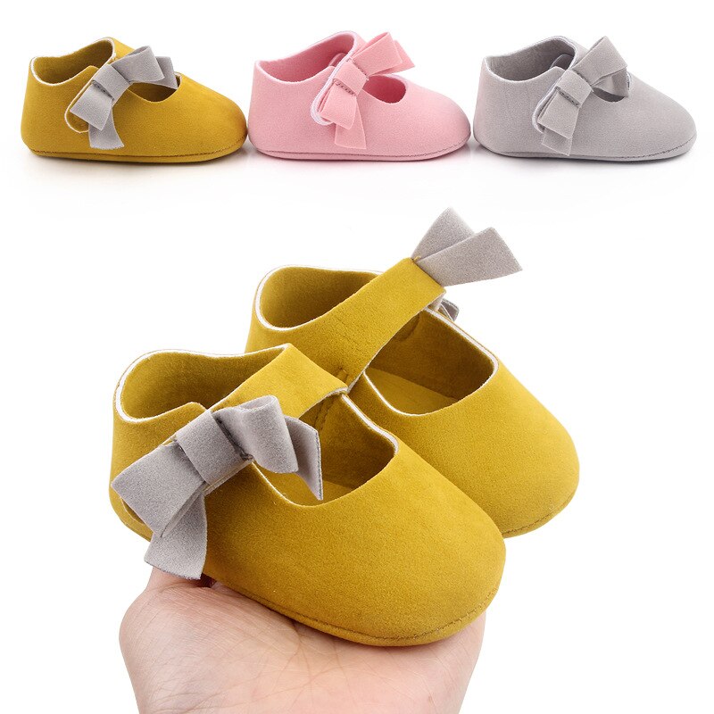 HOT Baby Girl Shoes Infant Toddler Princess Dress Non-slip Flat Soft-sole Cute Bow-knot First Walkers Newborn
