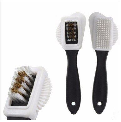 Hot sale 3 Sides black Cleaning Brush For Suede Nubuck Boots Shoes S Shape Shoes Cleaner