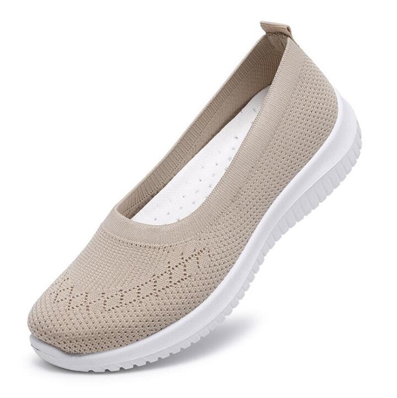 Hot Sale Women's Flat Shoes Summer Mesh Breathable Casual Flats Sneakers Ladies Shallow Comfort Walking Shoes2021