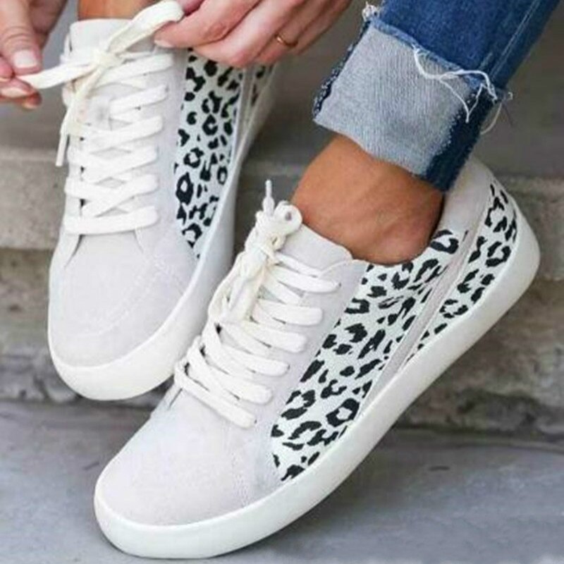 Hot Selling Large Size Single Shoes Women2021new Amazon Leopard Print Comfortable Women's Fashion All-match Canvas Women's Shoes