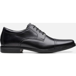 Howard Cap Leather Oxford Shoes - Black - Clarks Lace-Ups