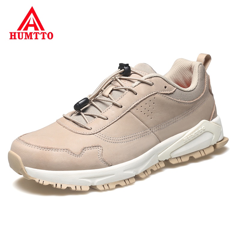 HUMTTO Light Male Running Shoes Cushion Sneakers for Men Outdoor Leather Luxury Designer Trainers Black Sport Casual Mens Shoes