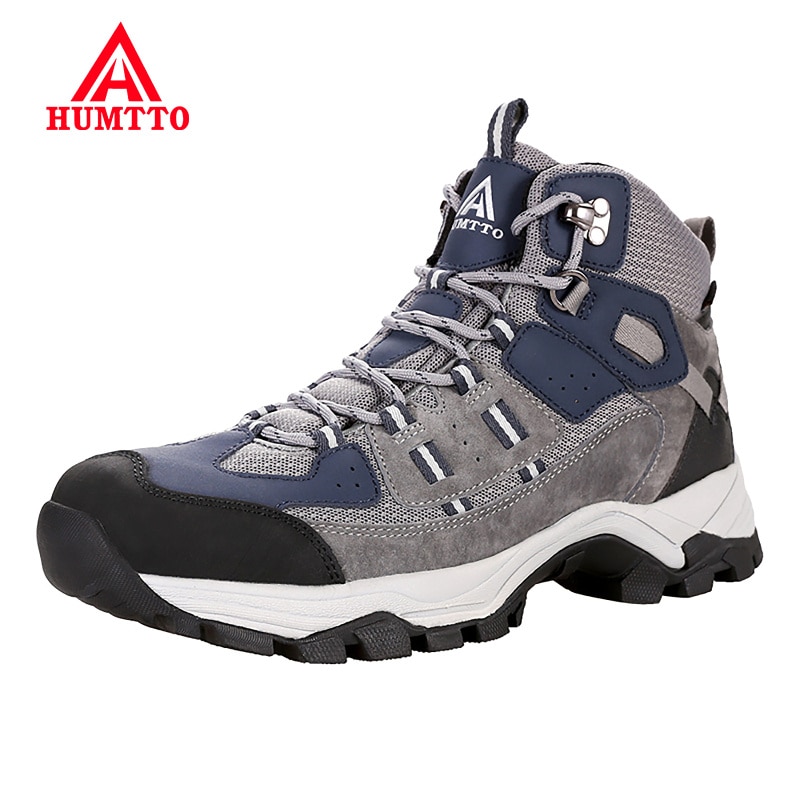 HUMTTO Waterproof Hiking Boots Breathable Leather Trekking Shoes for Men Sport Mountain Hunting Outdoor Climbing Sneakers Mens