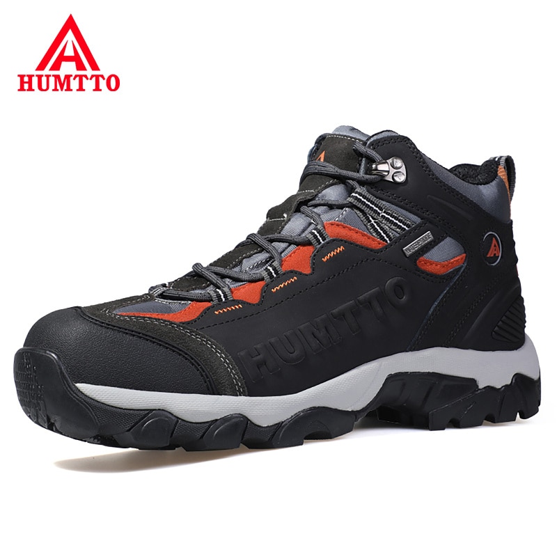 HUMTTO Waterproof Hiking Boots Men Breathable Leather Sport Mountain Hunting Trekking Shoes Outdoor Climbing Sneakers for Mens
