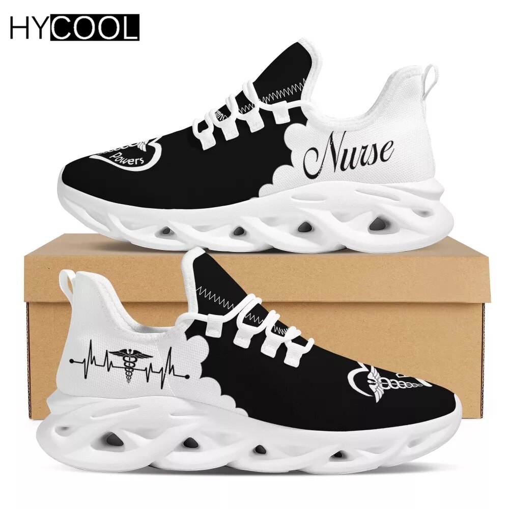 HYCOOL Outdoor Running Shoes for Men Women Non-slip Sport Nursing Heat Beat Printed New Comfortable Platform Chasussure Mujer