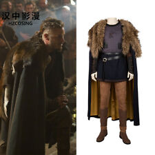 HZYM Vikings Ragnar Lothbrok Cosplay Costume Full Outfit Fur Clothing Halloween