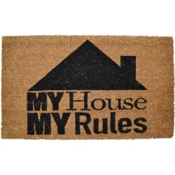 Imports Decor My House My Rules Hand-Made Indoor/Outdoor Doormat