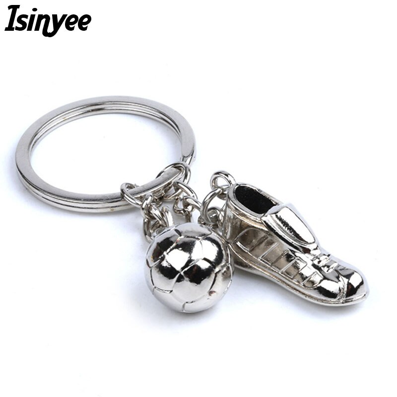 ISINYEE Fashion Football Shoe Key Chains For Men Man Women Car 2018 Sport Keyrings Keychain Jewelry Accessories Fathers Day Gift