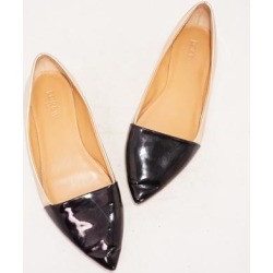 J. Crew Shoes | J. Crew Pointed Toe Blackcream Flats, Size 7 | Color: Black/Cream | Size: 7