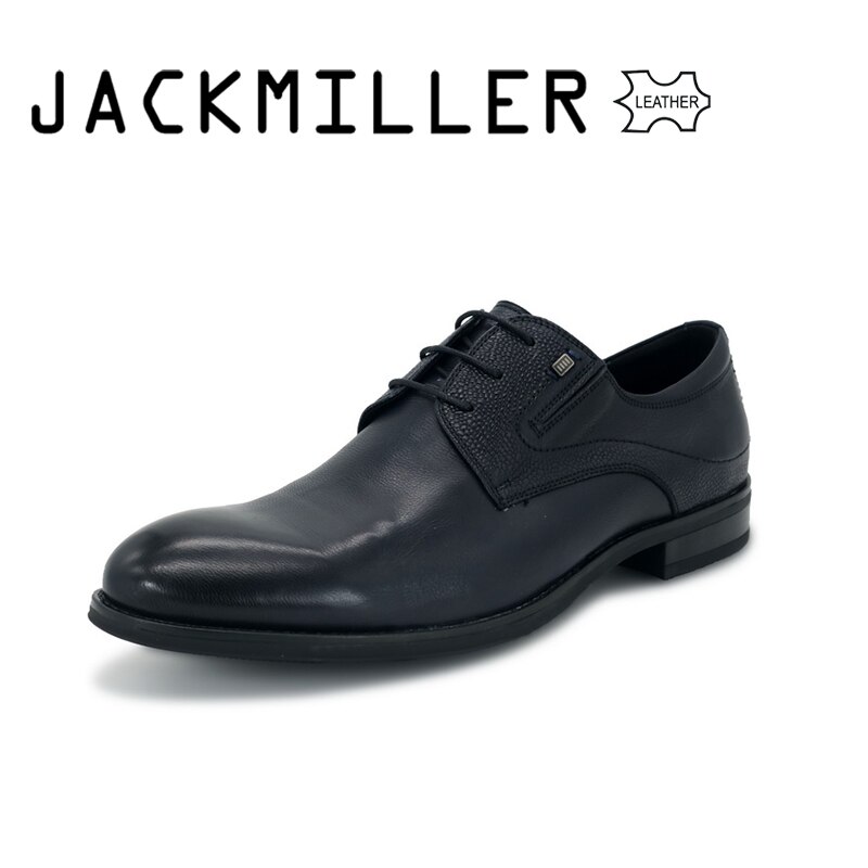 Jackmiller Men Dress Shoes Genuine Leather Luxury Wedding Oxford Business Office Formal Shoes Round Toe Lace Up Size 39-45 Navy