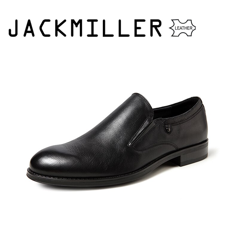 Jackmiller Top Brand Men's Dress Shoes Genuine Leather Office High Quality Men's Formal Fashion Business Wedding Shoes for men