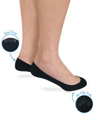 Jefferies Socks Womens No Show Peds Footie Nylon No Slip Grip Liners 4 Pair Pack