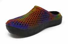 JEFFRICO Clogs for Women Nurse Shoes Garden Shoes Slip On Clogs Rainbow Tie-Dye