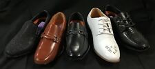 Jodano Collection Boys Dress Shoes WHITE/BLACK/COGNAC (Youth Sizes 11 - 4) (5-8)