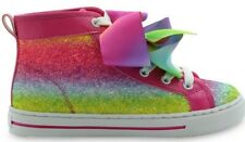 Jojo Siwa Youth Girls Size 1-2-12-13 Pink Rainbow Glitter Girls Sneakers Shoes