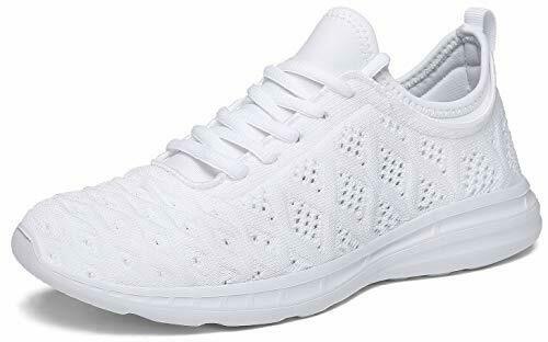 Joomra Women Gym Shoes Plain White Comfortable Pregnancy Running Walking Spor...