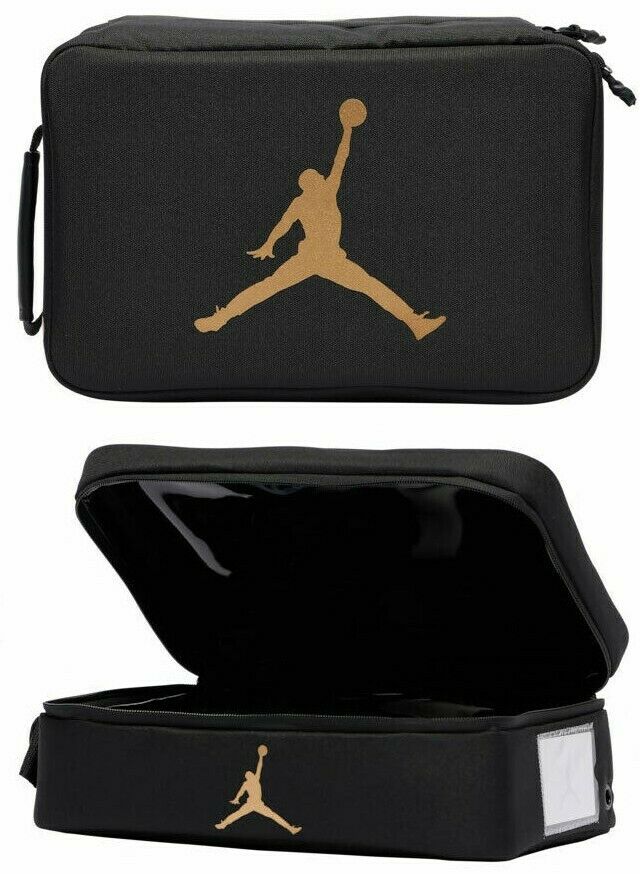 Jordan Jumpman Shoe Box Travel Bag Protector Black Gold