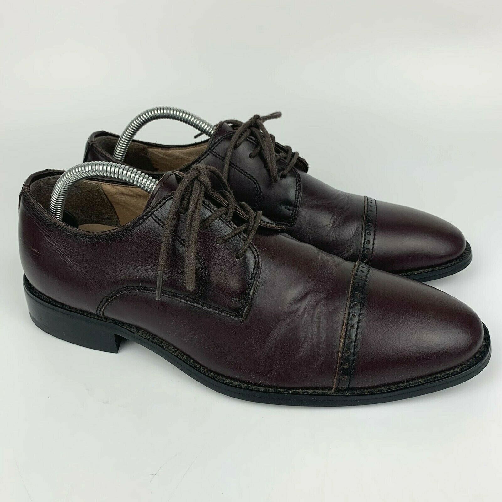 Joseph Abboud Brown Leather Cap Toe Lace Up Oxford Dress Shoes Men’s Size 9 M