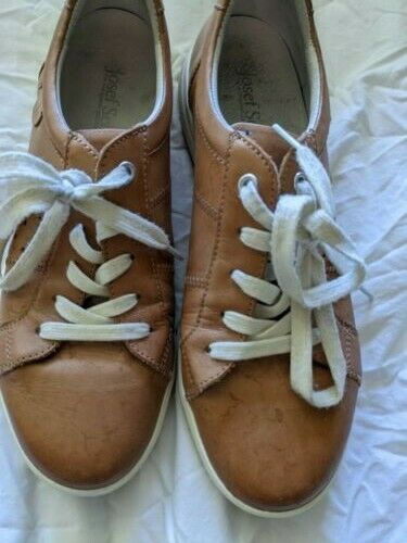 joseph seibel 38 lace up camel colored casual oxford/dressy sneaker shoes