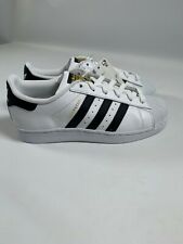 Juniors Adidas Black Stripe Superstar White Tennis Shoes NEW!