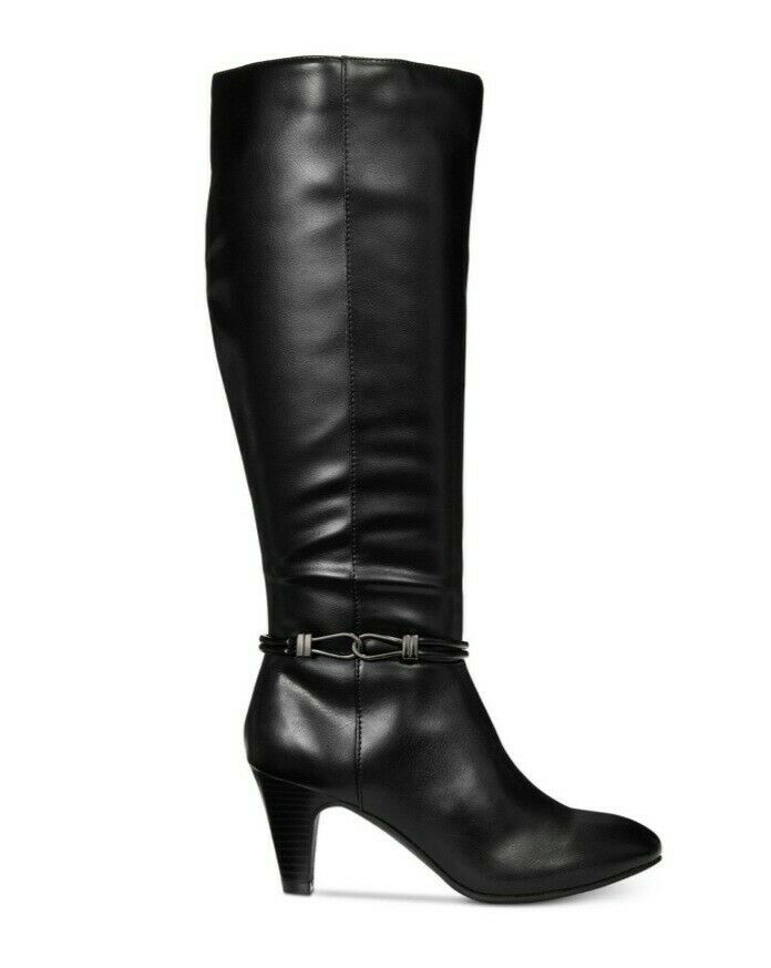 Karen Scott Women Ladies Hollee Black Wide Calf Dress Boots Shoes Size 7 NIB