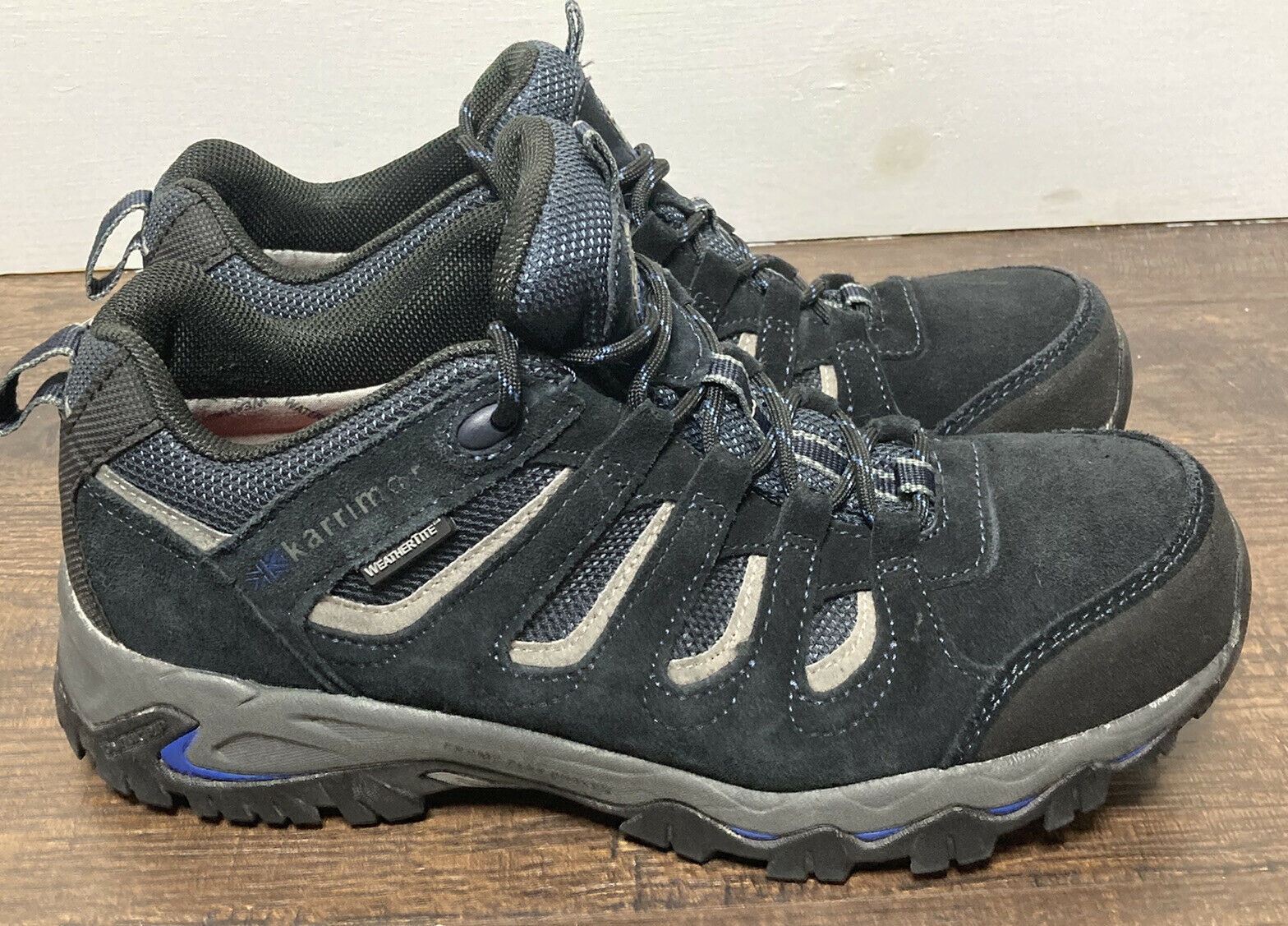 Karrimor Mens “Mount Low 7” Lace Up Walking Shoes Hiking Sneakers Navy Size 10