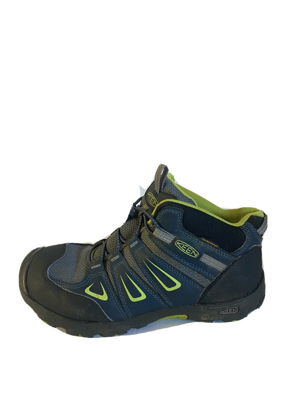 Keen boys Boots Oakridge Mid waterproof hiking shoes size 6 Blue Black
