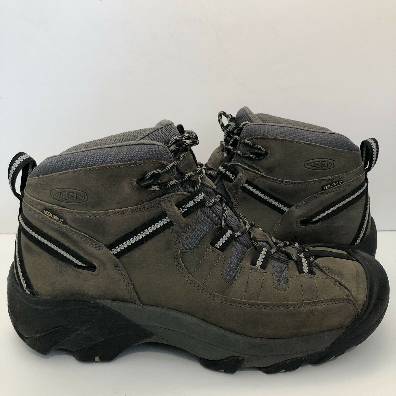 Keen Dry Mens Targhee Boots Shoes Olive Green Lace Sz11.5Trail Hiking Waterproof