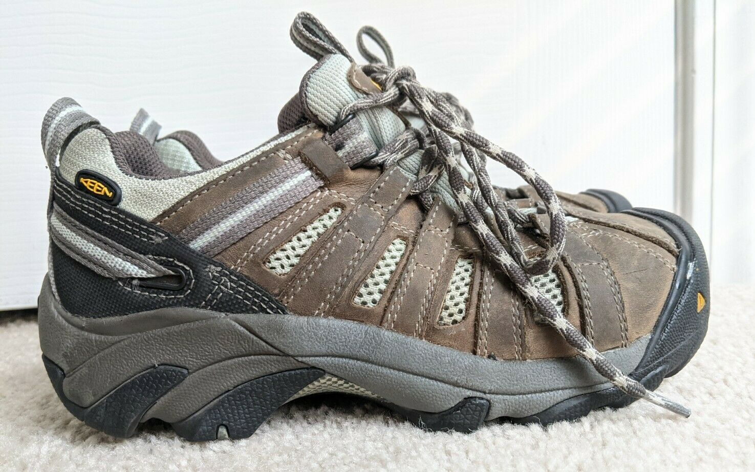 Keen Flint Low Steel Toe Safety Work Hiking Shoes Boots Womens Sz 6