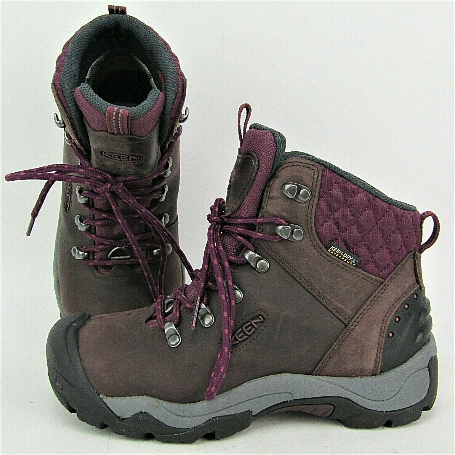 Keen Revel III Boots Womens 5.5 W Wide Purple Leather Lace Up Hiking Ankle