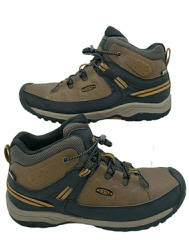 Keen Targhee Mid 1019834 Hiking Boots, ⭐ Big Kids Youth Size 7 Dark Brown Earth
