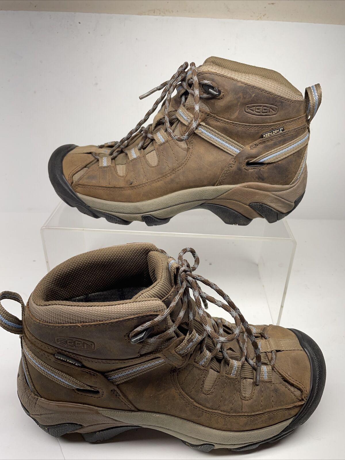 Keen Targhee Womens Size 8 Mid Waterproof Brown Hiking Boots Shoes