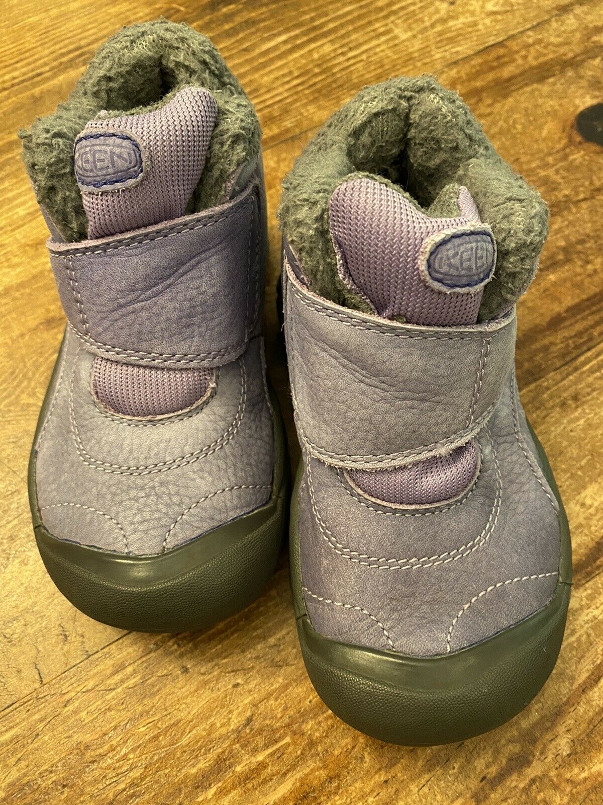 Keen Waterproof Girls Boots Grey Purple Slip On Hiking Sneakers Sz 11 REI