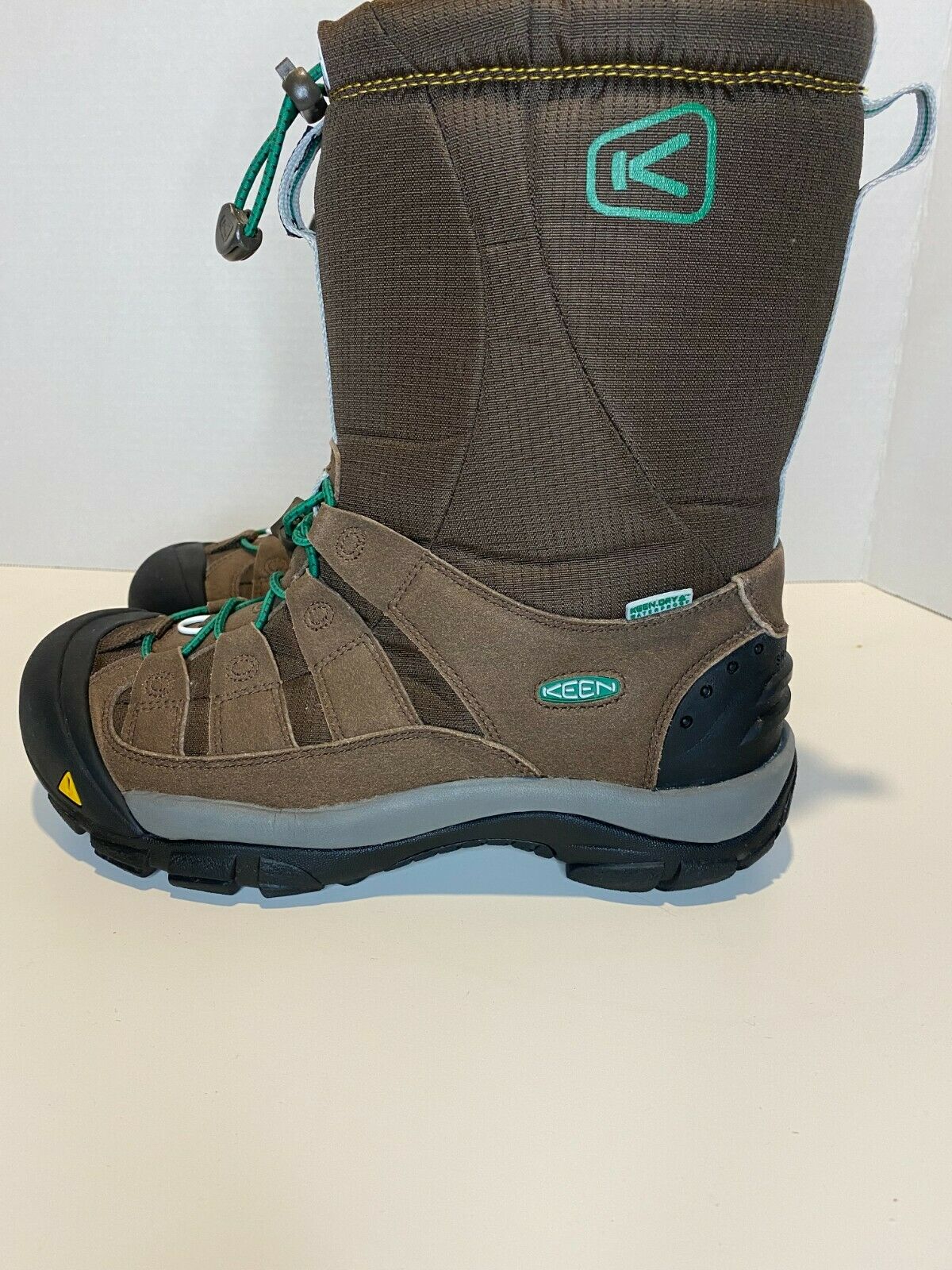 Keen Womens 200 Gram Insulation Brown Leather Winter Snow Hiking Boots Size 9