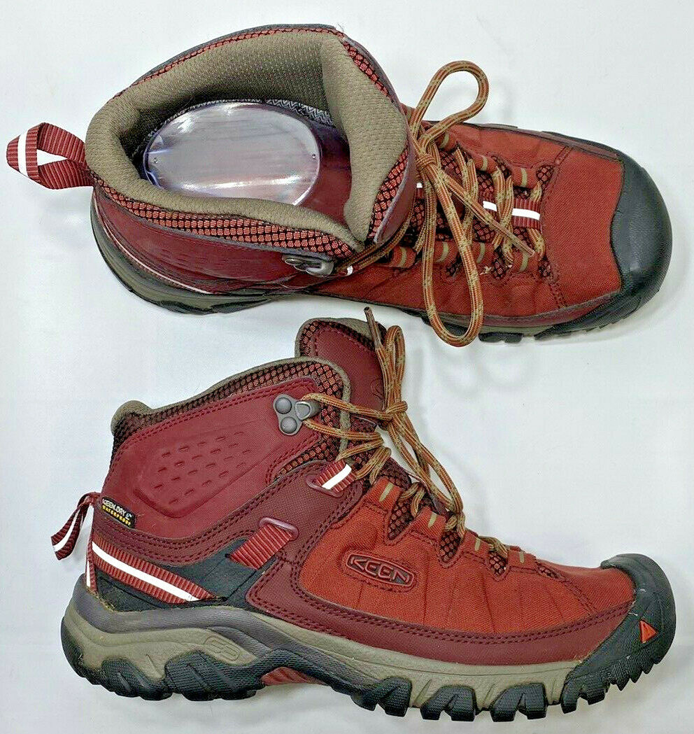 KEEN Womens Sz 8.5 Targhee EXP WP Hiking Boots - Syrah/Tandoori 39 EU