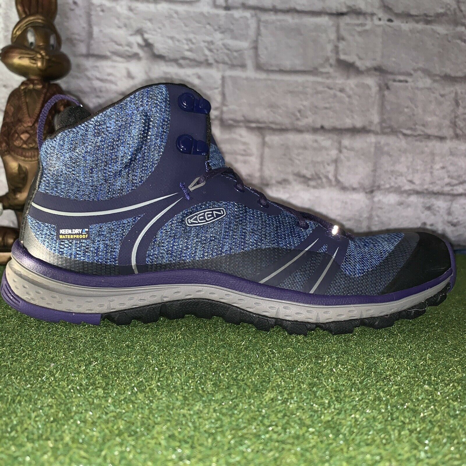 Keen Womens Sz 9.5 EUR 40 Blue Terradora Mid Hiking Boots Waterproof 1016502