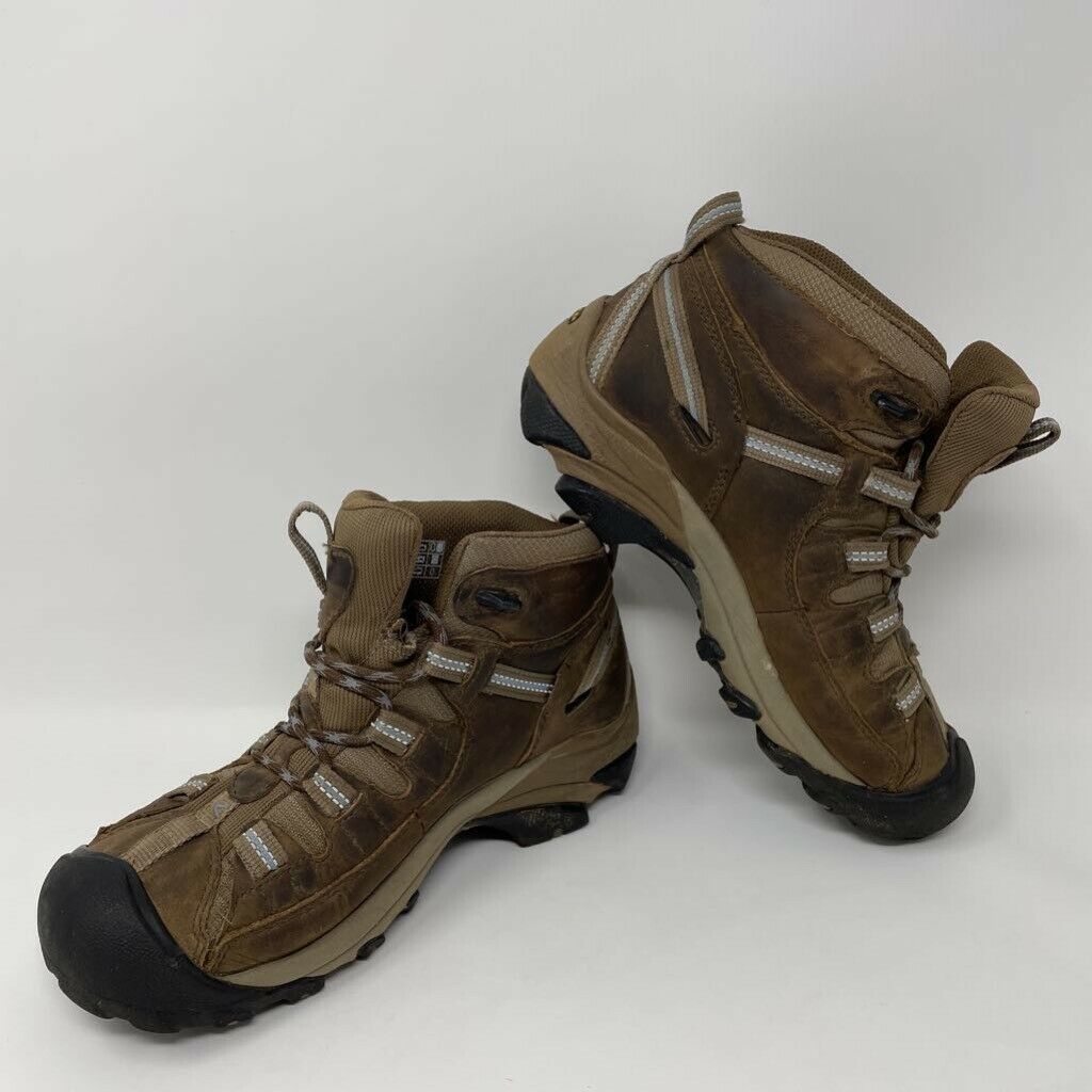 Keen Womens Targhee II Hiking Boots Brown Beige Round Toe Lace Up Waterproof 7