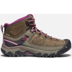 Keen Women's Waterproof Hiking Boots Targhee III Mid, 6, Weiss/Boysenberry