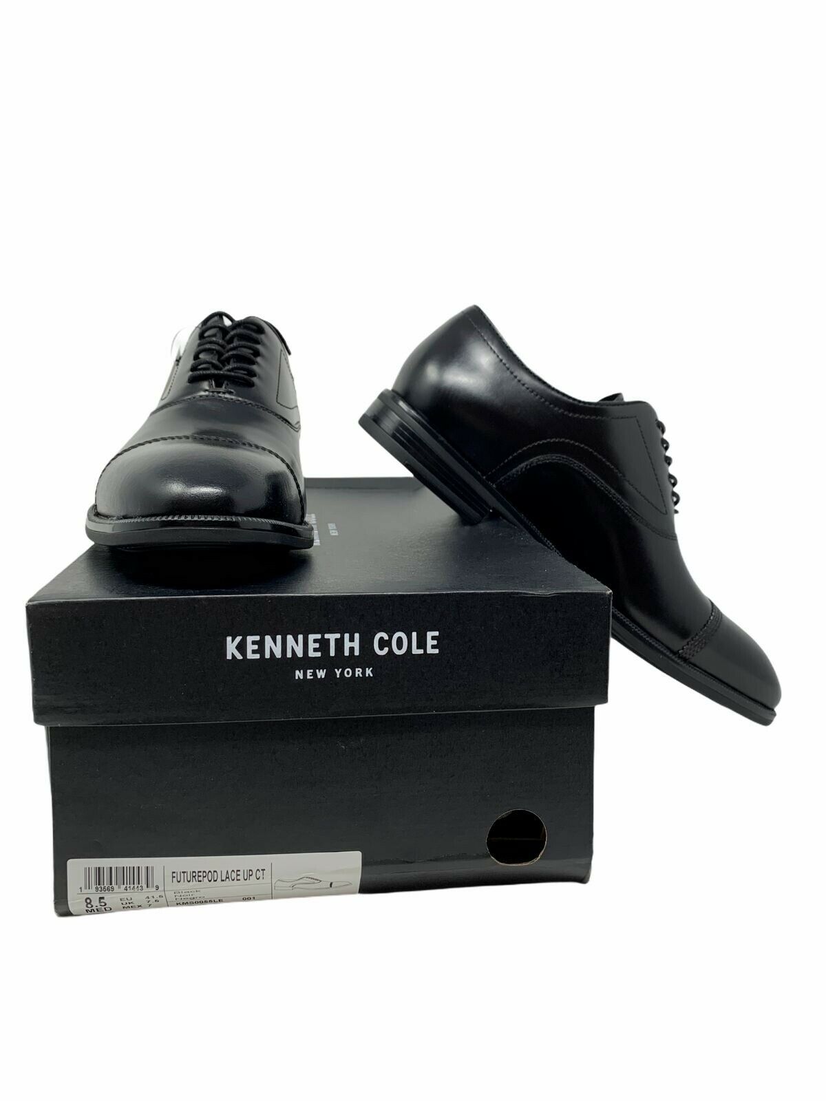 Kenneth Cole Futurepod Lace Up Black Men Dress Shoes Size 8.5