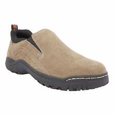KHOMBU Mens Hiking Shoes Laceless Suede Water Resistant Boots for Walking,