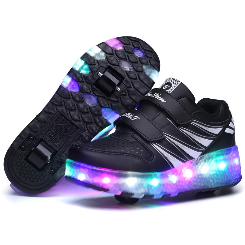 Kids baby shoes sneakers winter 2021 NEW style LED Light Children Roller Skate With Wheels Junior Boys Girl Glowing Luminous