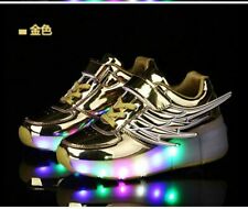 Kids LED Sneakers With Wheels Children Glowing LED Light Up Shoes For Boys Girls