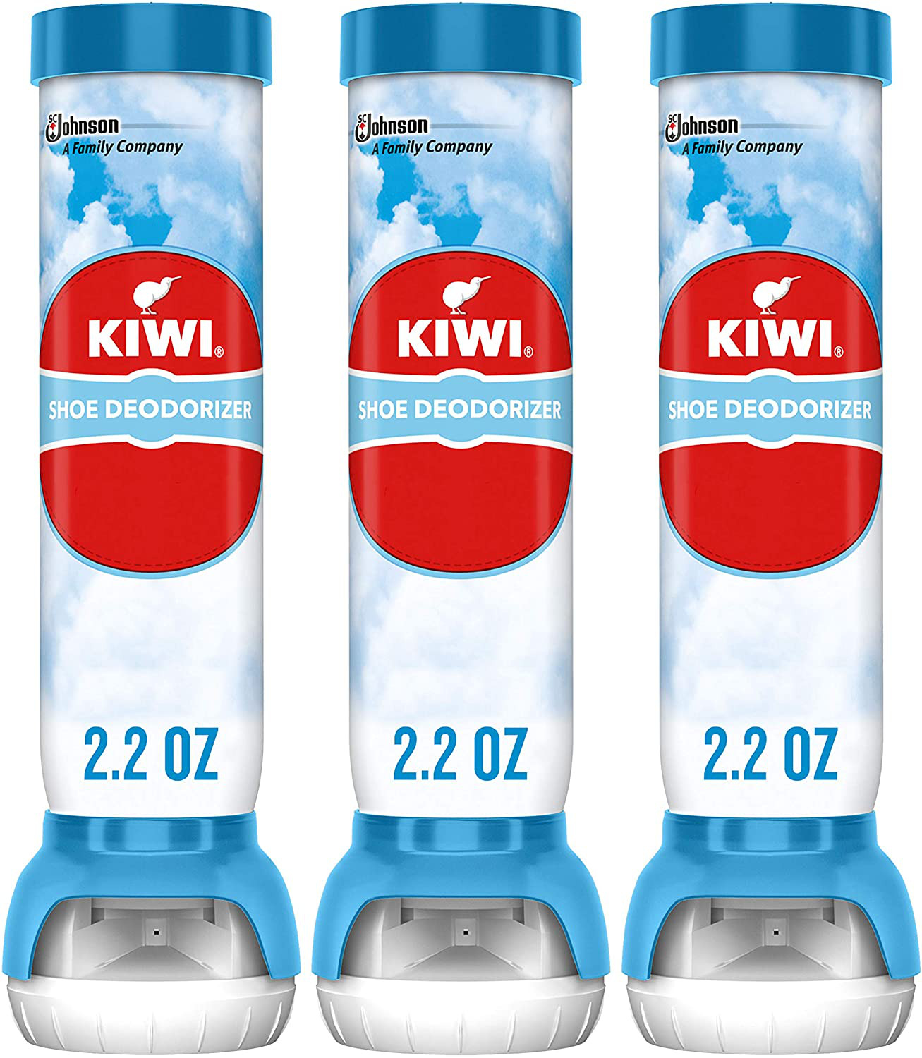 KIWI Sneaker and Shoe Deodorizer, for Shoes, Sneakers, 2.2 Ounce (Pack of 3)
